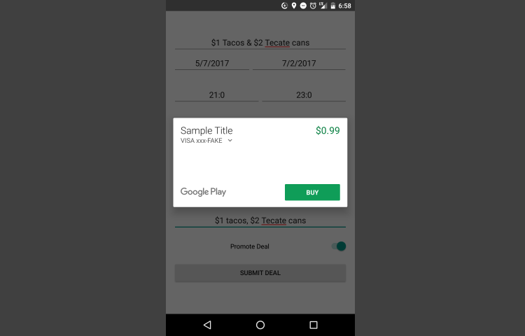 In App Billing